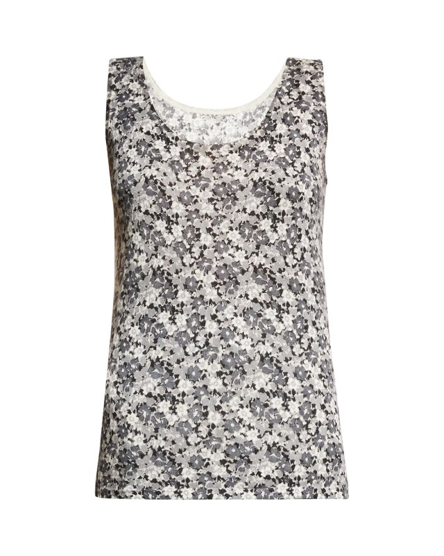 Floral-Print Cashmere Tank